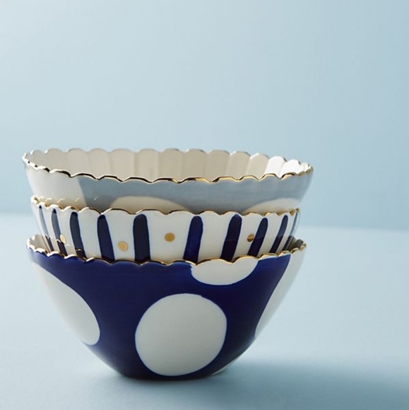 NIB Anthropologie Yesteryear Bowl- Stripe - Picture 2 of 4